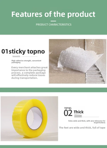 防水片面アクリル粘着透明BOPP幅広クリアOPPカスタムブランドカートンシーリング卸売梱包テープ - Product Image 2