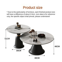 Table basse ronde blanche multifonctionnelle au design moderne, prix bas, sur mesure, avec base en acier carbone pour salon