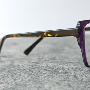 Monturas de Gafas Ópticas de Acetato Morado, Estilo Ojo de Gato, Montura Completa, Ligeras, para Adultos, para Uso Diario - Product Image 4