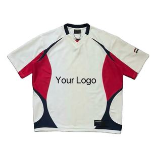 定制泰国蓝白足球服足球衫足球服套装 - Product Image 5