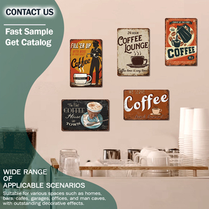 Insegne in Latta all'Ingrosso, Targhe Vintage in Metallo 20x30cm, Poster in Metallo Personalizzati Retrò per Arredamento Casa, Club, <span class=keywords><strong>Caffè</strong></span> - Product Image 2