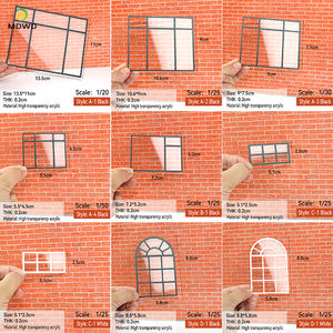 Nuova carta acrilica con vernice Spray WhiteBlack finestra francese modelli di costruzione in miniatura - Product Image 2