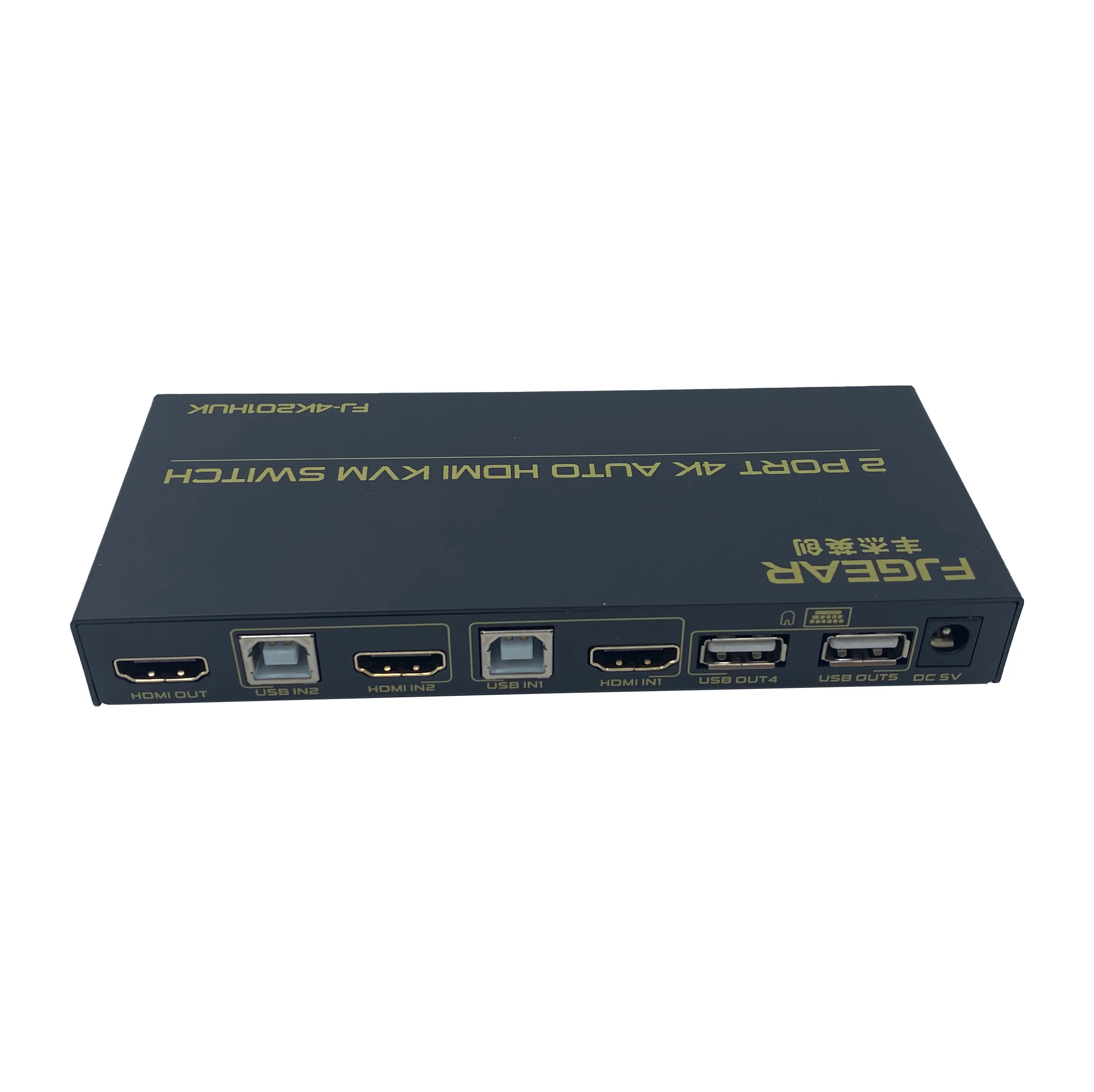 FJ-4K201HUK Fjgear auto USB + HDMI ke KVM SWITCH 4k 2 port hdmi1.4 5 cara switch dengan 2 kabel usb