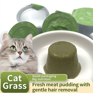 Comida húmeda para gatos bebés, pudín, gelatina para aperitivos con hierba de gato y branquias de pelo gordo, comida húmeda enlatada nutritiva para amigos peludos - Product Image 6