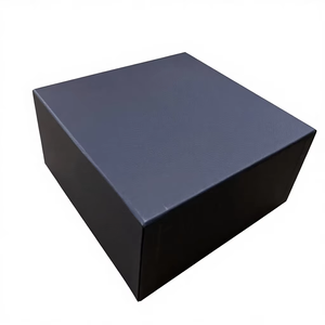 Faqctory Direct Custom Logo <b>Gift</b> Display Flip Watches <b>Boxes</b> Packaging Storage Luxury <b>Black</b> Leather Square Durable Watch Box - Product Image 6