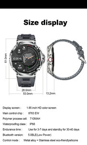 Nouvelle Montre Connectée de Poignet V69 Robuste d'Extérieur, Grande Batterie 700 mAh, Écran AMOLED, Navigation GPS, Suivi Fréquence Cardiaque, Santé et Sport - Product Image 6
