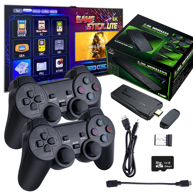 M8 Game Stick 4K HD Output 10000 3D Games 64GB Mini Small Box TV Gaming Console Retro Video Game Consoles