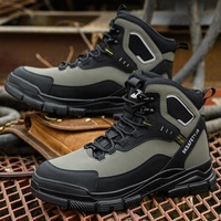 Bottes de travail montantes anti-perforation à embout d'acier, imperméables et résistantes à l'huile, pour la saison été/automne, chaussures de sécurité unisexe pour la construction