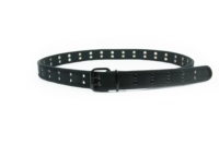 Ceinture de golf en toile tressée décontractée pour enfants avec boucle à double languette, ceinture en tissu à œillets, ceinture en sangle tricotée à double œillet