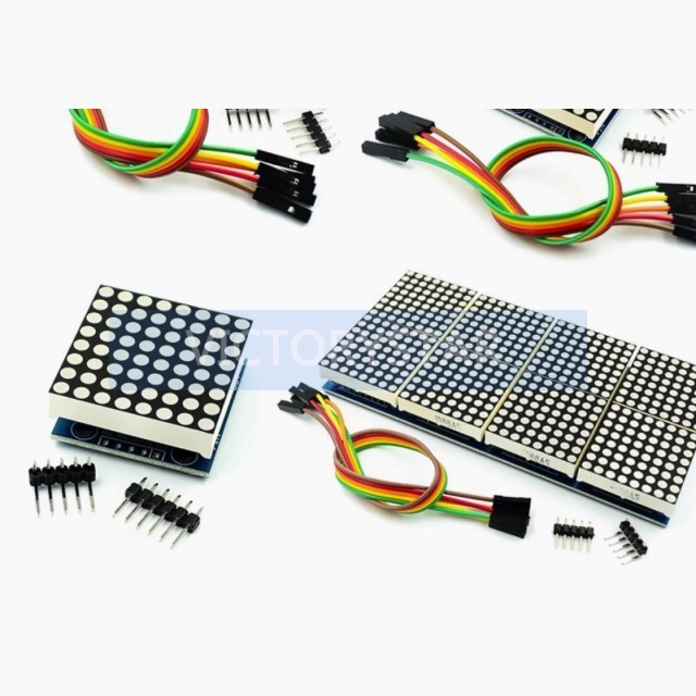 1248 bit MAX7219 dot matrix module control microcontroller controls driving LED display 16MAX7219 is an integrated serial inputo