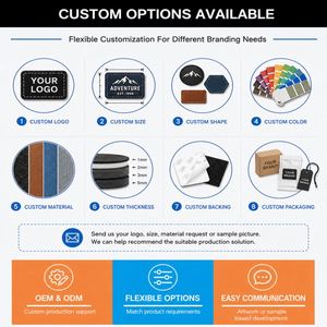 Wholesale Raised Effect 3D Rubber Woven Label Custom Black Round Printed Patches 3D <b>Silicone</b> Garment Labels for T-Shirt - Product Image 6
