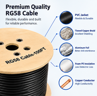 Câble coaxial RG58 50 ohms à faible perte pour radioamateur, connecteur personnalisé, directement de l'usine OEM