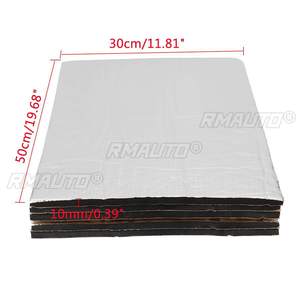 5/10 pièces 50x30cm 10mm Tapis d'isolation phonique et thermique en feuille d'aluminium pour voiture, isolation acoustique et anti-vibrations pour capot - Product Image 6