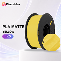 Filamen Cetak Matte BlazeNex PLA 1.75mm, Hasil Akhir Rendah Kilap, Gulungan 1KG, untuk Pembuatan Model Detail, Kerajinan, dan Pencetakan Prototipe