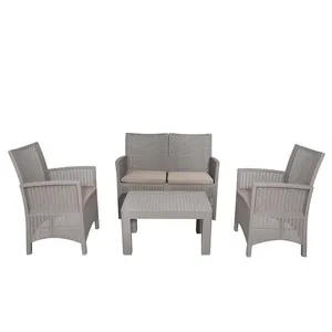 Moderne Klassieke Outdoor Rotan Tuinmeubelen Plastic Sofa Set