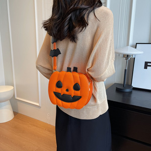 Bolsa Transversal Feminina de Ombro Estilo Abóbora de Halloween 2026 Nova Chique Estilo Ocidental em PU com Fecho de Zíper - Product Image 4