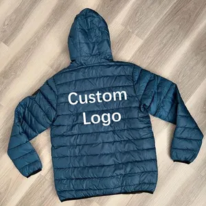 Veste matelassée vintage en velours côtelé à capuche personnalisée avec parka enduite respirante à manches papillon en duvet 95% - Product Image 6