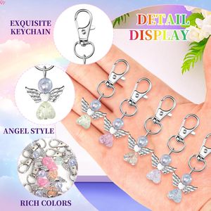 Dijes de alas de ángel en varios estilos de QQ, dijes de ángeles guardianes, colgantes con diseño de hadas, dijes con clip, - Product Image 6