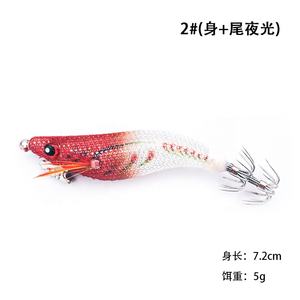 Leurres pour crevettes à bon prix en gros hameçons de gabarit de calmar lumineux pour eau salée - Product Image 2