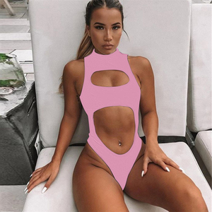OEM Custom Logo Women Black Sexy <strong>One</strong> <strong>Piece</strong> Swimsuit Female High Neck Swimwear Beachwear <strong>Bathing</strong> <strong>Suit</strong>