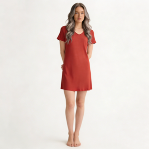 <span class=keywords><strong>Camicia</strong></span> <span class=keywords><strong>da</strong></span> <span class=keywords><strong>Notte</strong></span> Estiva Beefey per Donna, Leggera ed Elastica, Manica Corta, Traspirante, con Scollo a V - Product Image 1