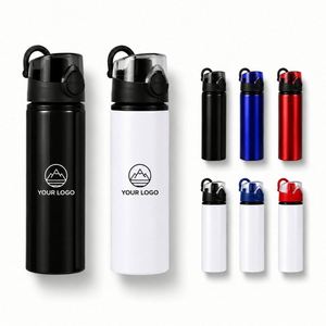 Bouteille d'eau sportive en aluminium de 800 ml avec couvercle, logo personnalisé, pour la gym, le cyclisme, les voyages, les événements et la promotion de marque - Product Image 1