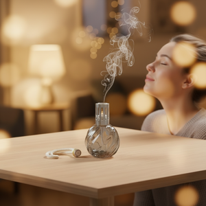 Lámpara de Perfume de Vidrio de Color Único de 200 ml con Función Catalítica de Encendido Aromatizado Antiolor, Ecológica y Duradera - Product Image 1