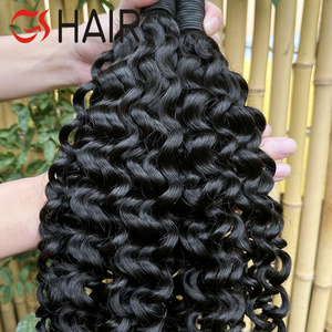 GS 100% Extensiones de cabello humano <span class=keywords><strong>a</strong></span> granel Remy rizado indio sin procesar Onda profunda Sin estilo trenzado de trama - Product Image 3