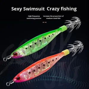 Appât lumineux en bois pour crevettes <span class=keywords><strong>de</strong></span> pêcheur <span class=keywords><strong>de</strong></span> loisirs appât <span class=keywords><strong>de</strong></span> poulpe en plastique dur <span class=keywords><strong>coup</strong></span> <span class=keywords><strong>de</strong></span> <span class=keywords><strong>carpe</strong></span> crochet <span class=keywords><strong>de</strong></span> calmar leurre faux appât pour perchoir <span class=keywords><strong>de</strong></span> fond - Product Image 2