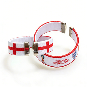 สายรัดข้อมือโลหะผสมไนลอนแบบยืดหยุ่นลายธงชาติสำหรับแฟนฟุตบอล ขายส่งเป็นของขวัญ - Product Image 3
