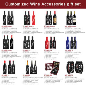 Accessori per strumenti da Bar di alta qualità <span class=keywords><strong>Kit</strong></span> cavatappi per vino acciaio inossidabile metallo 5 pezzi accessori per vino Set regalo a forma di bottiglia - Product Image 6