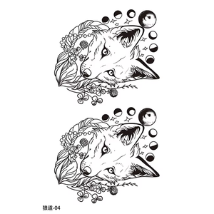 Jugo <span class=keywords><strong>de</strong></span> hierbas semipermanente personalizado y al por mayor Wolf Fox <span class=keywords><strong>tatuaje</strong></span> pegatinas Lobo y cuerpo <span class=keywords><strong>tatuaje</strong></span> pegatinas para hombres - Product Image 5