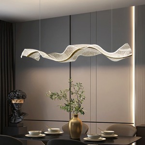 <span class=keywords><strong>Lustre</strong></span> en acrylique ondulé TYSON, design minimaliste pour restaurant, bande lumineuse longue, ruban artistique, comptoir, salle à manger, bar - Product Image 4