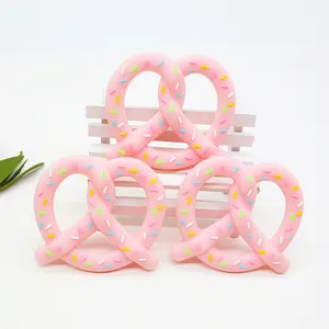 Prezzo all'ingrosso di fabbrica Baby Chewing Sensory Toy Cookie massaggiagengive massaggiagengive in Silicone BPA Free