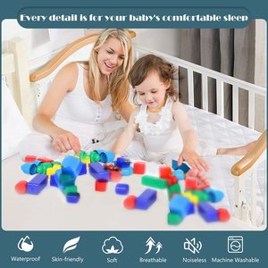 Premium Hypoallergenic Unbleached Bamboo Terry <strong>Quilted</strong> <strong>Baby</strong> Crib Waterproof Mattress Cover <strong>Baby</strong> <strong>Cot</strong> Protector With TPU - Product Image 4