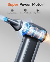 Souffleur Dépoussiéreur Électrique Sans Fil WOLFBOX MF100 Super Puissant 150000 tr/min, Rechargeable, Moteur Brushless, 3 Vitesses Réglables