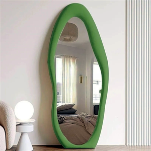 <span class=keywords><strong>Espejo</strong></span> de Maquillaje Moderno de Franela, <span class=keywords><strong>Ondulado</strong></span>, de Cuerpo Entero, Grande, Decorativo, para Dormitorio, <span class=keywords><strong>Espejo</strong></span> Cosmético de Pie para el Hogar - Product Image 3