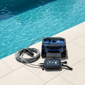Robot Limpiador de Piscinas Automático de Alta Eficiencia, <span class=keywords><strong>Filtro</strong></span> de Fácil Mantenimiento para Piscinas Elevadas y Enterradas, Tipo Cubierta - Product Image 1