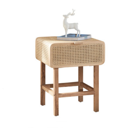 Мебель для спальни тростниковые деревянные тумбочки из натурального ротанга Плетеный прикроватный столик