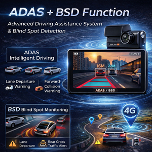 Cámara para Coche 4K 4G LTE con Doble Lente, Grabadora de Video DVR, WiFi, ADAS, BSD, GPS, Pantalla Táctil de 3.69'', Monitor de Estacionamiento 24H, Sensor G, 512GB - Product Image 2