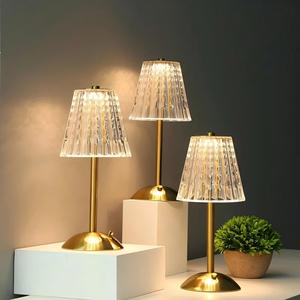 โคมไฟตั้งโต๊ะ LED ไร้สายแบบชาร์จไฟได้ ดีไซน์เรียบหรูทันสมัย พร้อมโคมคริสตัล สำหรับตกแต่งบ้าน งานแต่งงาน และสร้างบรรยากาศ - Product Image 2