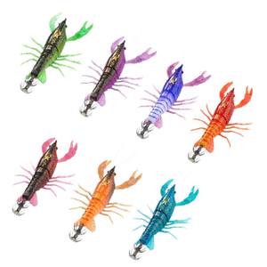 Leurre de pêche en acier inoxydable pour crevettes, calamars et poulpes, appât artificiel bionique à coulée lente avec hameçons pour poissons d'eau salée - Product Image 5