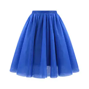 प्रदर्शन के लिए लोकप्रिय बेबी गर्ल टूटू ट्यूल डांस ड्रेस मल्टी कलर लंबी मैक्सी स्कर्ट