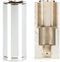 YUHANG Douille carrée profonde impériale chromée à 6 points, 1/2 pouce x 13/16 pouce, pour réparation automobile DIY OEM