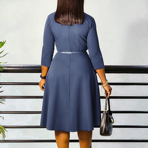 Женское платье-трапеция с завышенной талией - Product Image 4