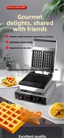 Machine à gaufres électrique antiadhésive en acier inoxydable multi-formes, qualité alimentaire, pour cônes et rouleaux d'œufs