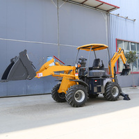 Chargeuse-pelleteuse 4x4 de fabrication chinoise, mini-excavatrice sur roues avec un excellent rapport qualité-prix