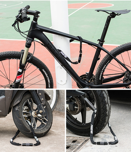 Antivol à combinaison à 4 chiffres sans clé Jinjian, cadenas portable avec <span class=keywords><strong>housse</strong></span> en nylon pour vélo, moto, scooter, logo personnalisé - Product Image 2