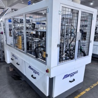 Máquina de fundas de papel de pared ondulada de doble pared con sistema de pegamento para vasos de beber calientes con componentes de núcleo de bomba de Motor PLC