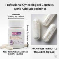 Masque vaginal au collagène avec acide borique pour le traitement de la vaginose bactérienne et neutralisateur d'odeurs, antibactérien et équilibrant le pH, 30 unités